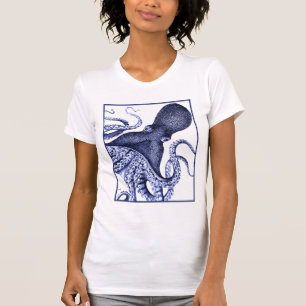 T-shirt Octopus bleu paysage