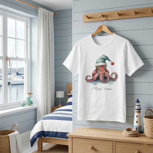 T-shirt Octopus Christmas Joy, coutume