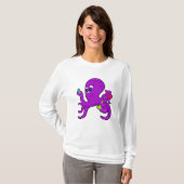 T-shirt Octopus comme enseignant avec équipement de labora (Devant entier)