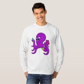 T-shirt Octopus comme enseignant avec équipement de labora (Devant entier)