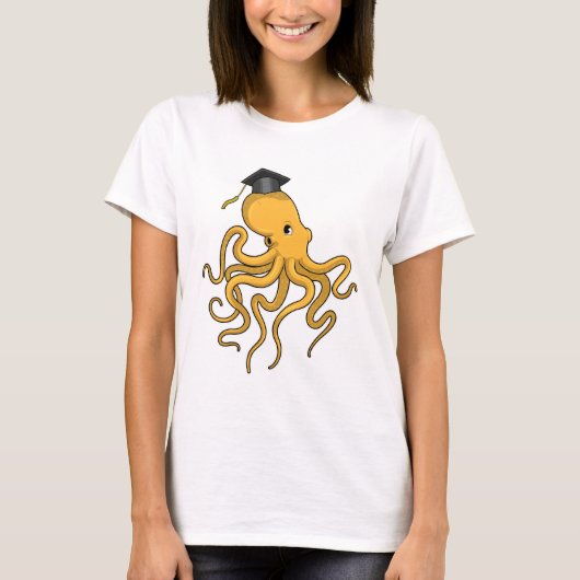 T-shirt Octopus comme étudiant avec diplôme (Devant)