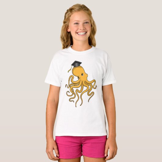 T-shirt Octopus comme étudiant avec diplôme (Devant entier)
