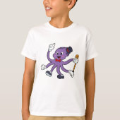 T-shirt Octopus comme magicien avec Casquette (Devant)