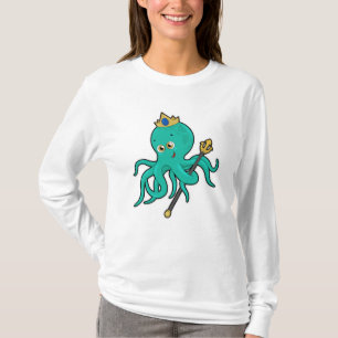 T-shirt Octopus comme roi avec Trident