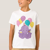 T-shirt Octopus d'anniversaire (Devant)