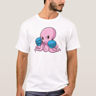 T-shirt Octopus en boîte avec gants de boxe