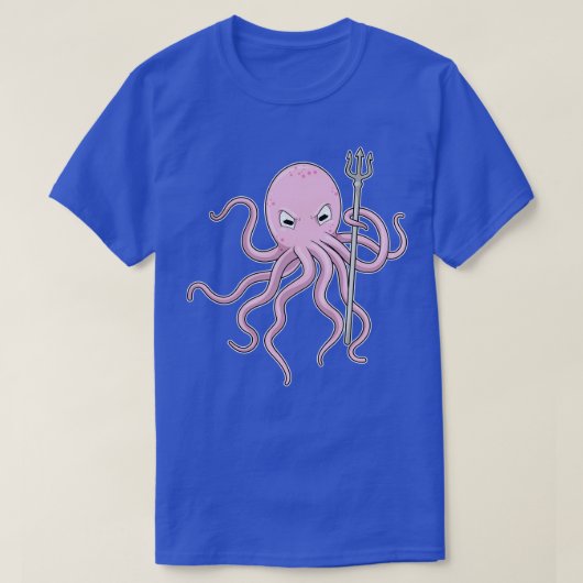 T-shirt Octopus en tant qu'assistant avec Trident (Design devant)