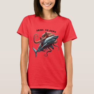 T-shirt Octopus enveloppé autour d'une grande URM de requi