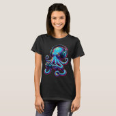 T-shirt Octopus Gaming Animal Video Games Funny Octopus  (Devant entier)