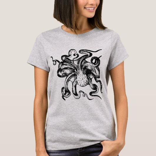 T-shirt Octopus gris (Devant)