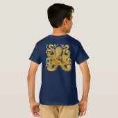 T-shirt Octopus illustration antique monstre marin (Dos entier)