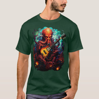 T-shirt Octopus Jouer de la guitare