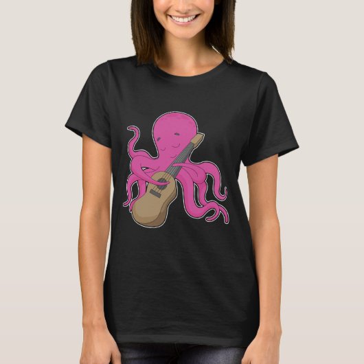 T-shirt Octopus Musician Guitare Music (Devant)