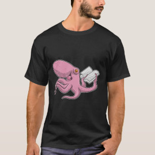 T-shirt Octopus Nerd avec le livre