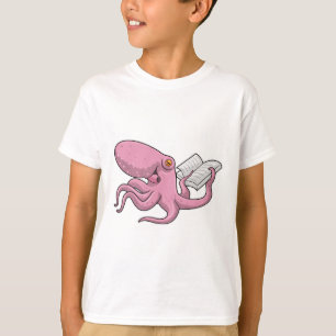 T-shirt Octopus Nerd avec le livre