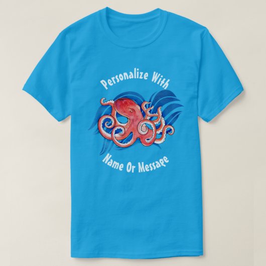 T-shirt Octopus océanique PERSONNALISÉ (Design devant)