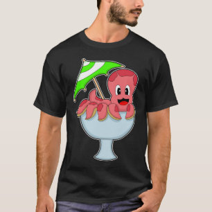 T-shirt Octopus Party Cocktail parapluie