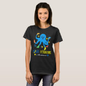 T-shirt Octopus Porter Chaussettes T21 World Down Syndrome (Devant entier)