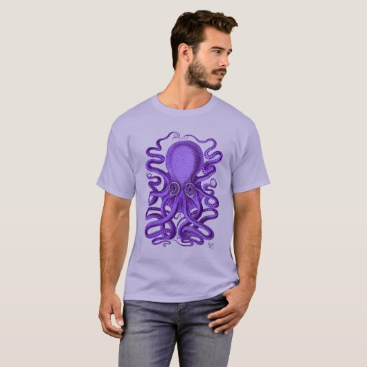 T-shirt Octopus pourpre (Devant entier)