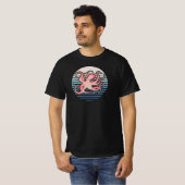 T-shirt octopus rose rétro (Devant entier)