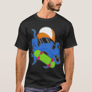T-shirt Octopus Skater Skateboard Sports