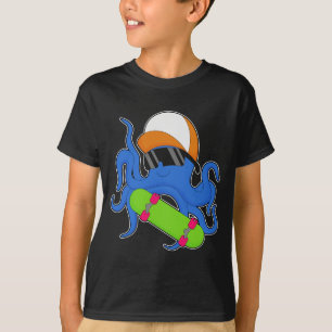 T-shirt Octopus Skater Skateboard Sports
