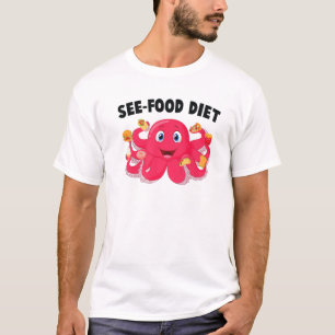 T-shirt Octopus - Voir alimentation - Crème glacée - Gâ