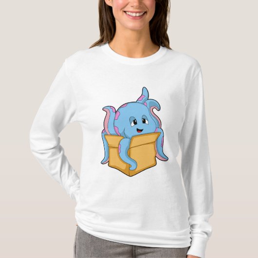 T-shirt Octopus with Packet. (Devant)
