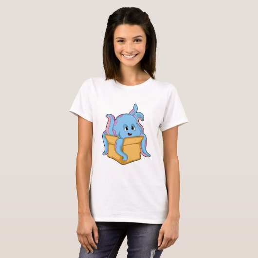 T-shirt Octopus with Packet. (Devant entier)