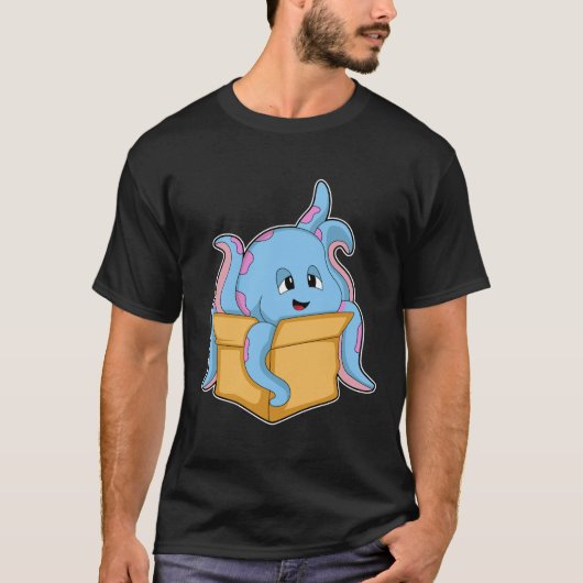 T-shirt Octopus with Packet. (Devant)
