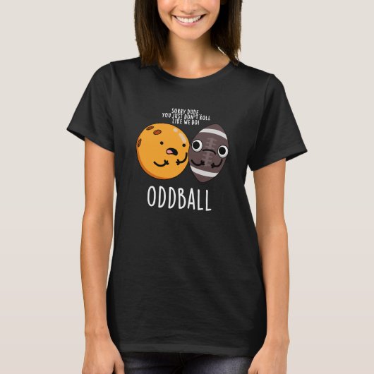 T-shirt Oddball drôle jeu de football BG foncé (Devant)