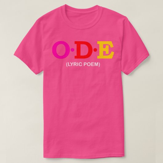 T-shirt Ode Lyric Poem (Design devant)
