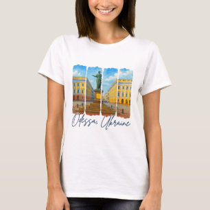 T-shirt Odesa Ukraine Voyage Voyage Coup de pinceau Odesa