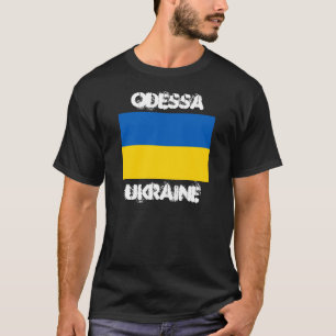 T-shirt Odessa, Ukraine avec le drapeau ukrainien
