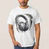 T-shirt Odeur musicale pour écouteurs (Devant)