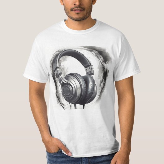 T-shirt Odeur musicale pour écouteurs (Devant)