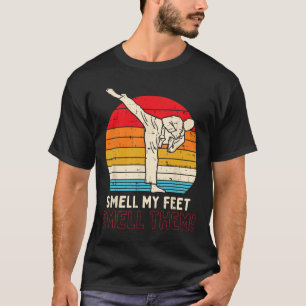 T-shirt Odeur Pieds Kick Retro Karate Taekwondo Martial Ar