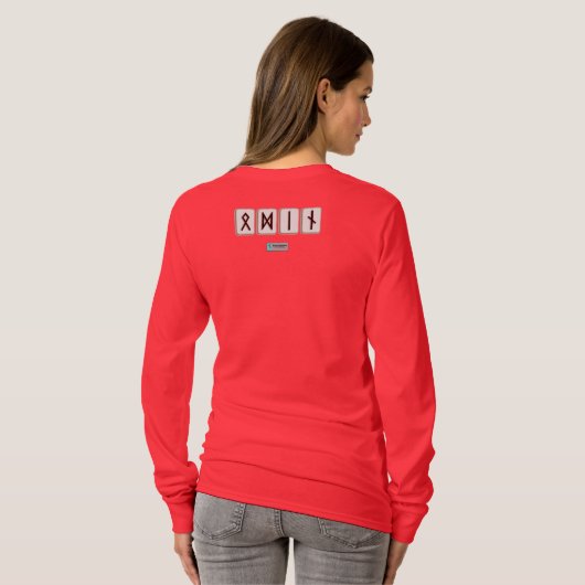 T-shirt Odin Viking Bindrune Long Manche (Dos entier)