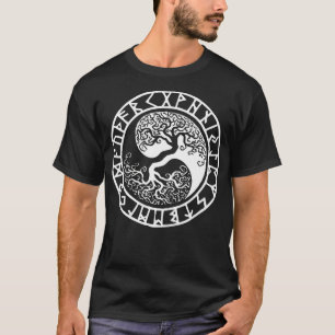 T-shirt Odin yin yang chemise Viking Wotan Norse Mythologi