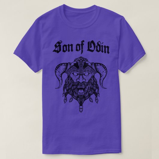 T-shirt Odins Son Viking Warrior Nordmann Bart (Design devant)