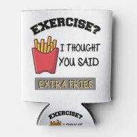 T-shirt 'Oefening Ik dacht dat je extra friet zei'