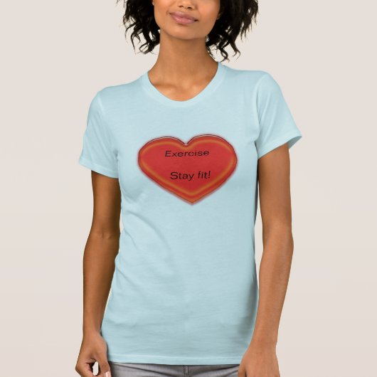 T-shirt - oefent hart uit (Voorkant)