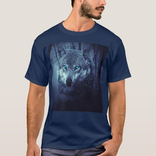 T-shirt Oeil bleu loup (Devant)