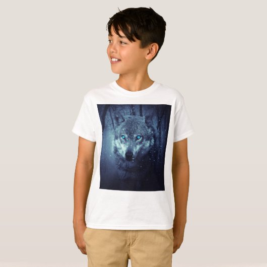 T-shirt Oeil bleu loup (Devant entier)