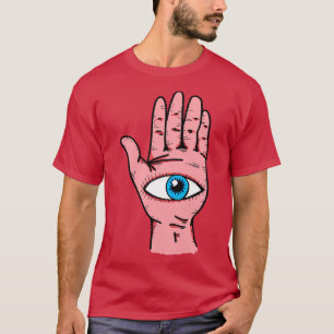 T-shirt Oeil dans la main Symboles magiques Hamsa mal oeil
