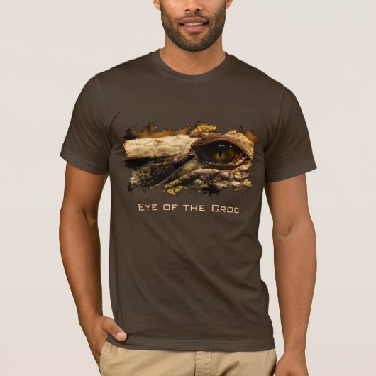 T-shirt Oeil de crocodile, Reptile, Faune, Animal (Devant)