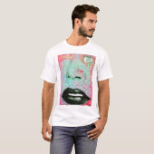 T-shirt "Oeil de lèvres de collage " (Devant entier)