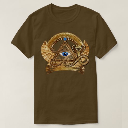 T-shirt OEil égyptien de l'ornement de Horus Wadjet (Design devant)