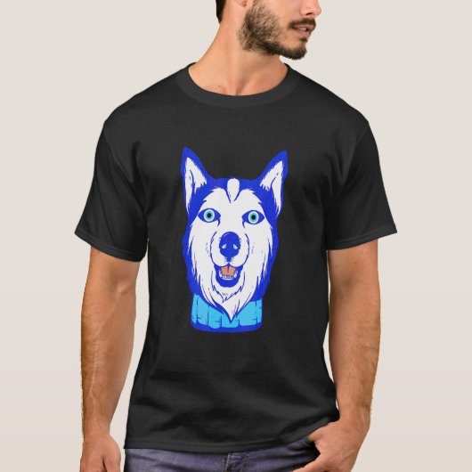 T-shirt Oeil Malin Chien Husky Pour Le Talisman Grec Charm (Devant)