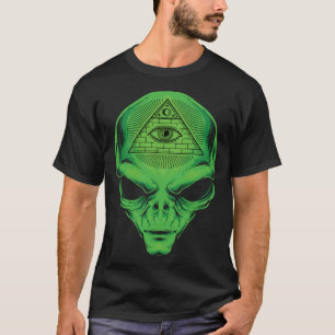 T-shirt Œil omniscient extraterrestre Illuminati Style gra
